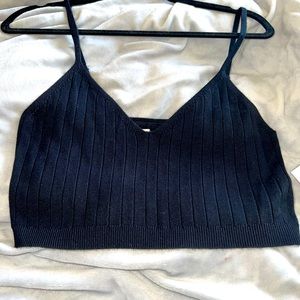 Abercrombie ribbed knit cropped cami